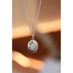 Aobao Color-Mixed Pure Silver Necklace