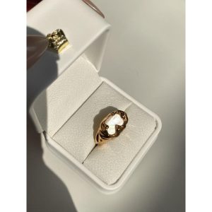 Lava Fold Vintage Sterling Silver Mother-of-Pearl Ring